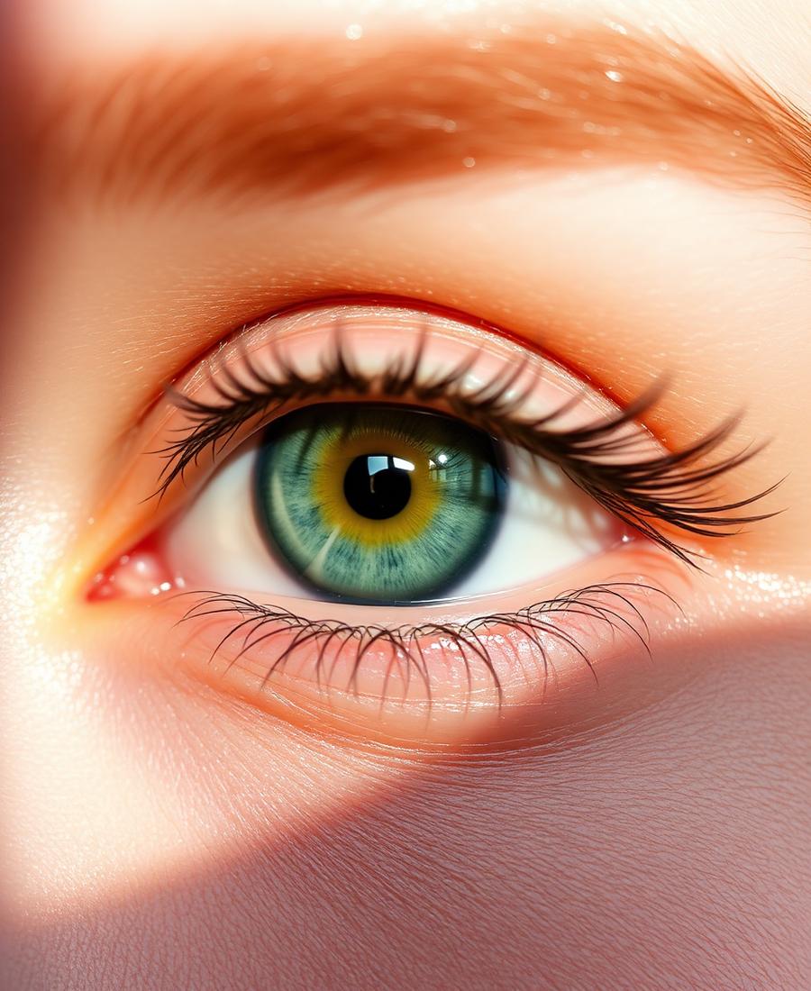 Eye wearing Matcha Green contact lens