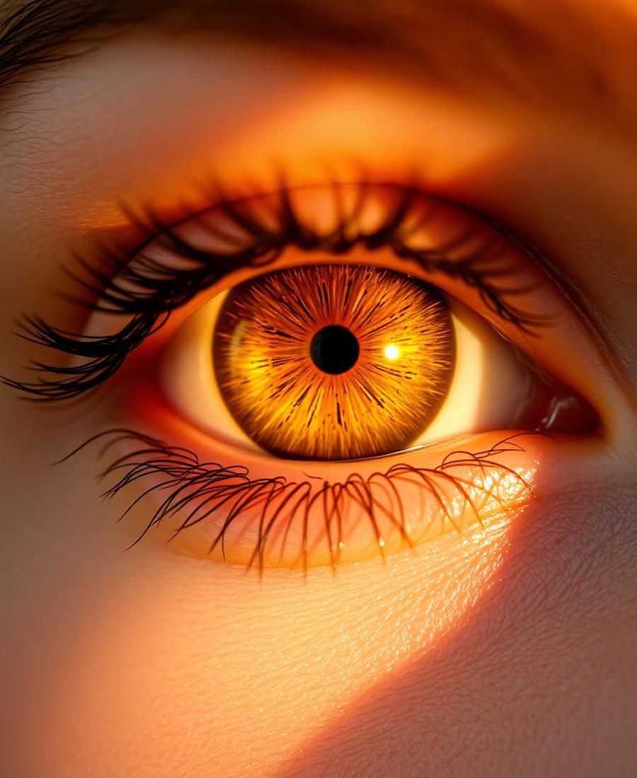 Eye wearing Miami Honey contact lens