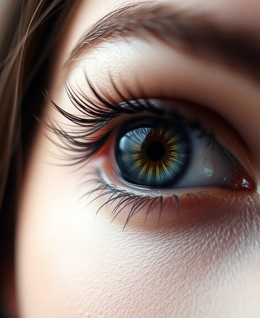 Eye wearing New York Grey contact lens